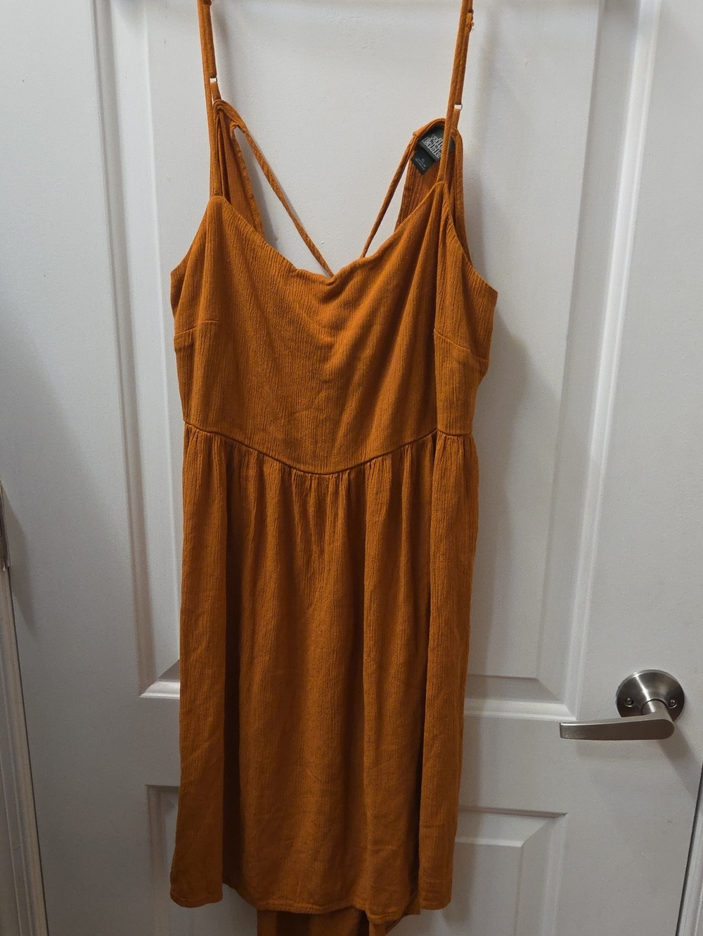 Women's Spaghetti Strap Dress in Mustard